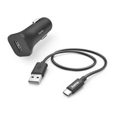 Hama Auto-oplaadset USB Type-C 12W Zwart