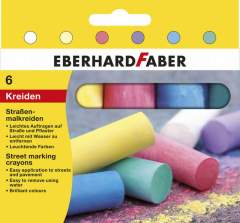 Eberhard Faber EF-526506 Stoepkrijt 4-kantig 6 Kleuren