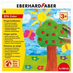Eberhard Faber EF-578804 Vingerverf 100ml Geel. Rood. Blauw. Groen