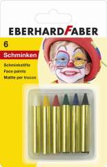Eberhard Faber EF-579106 Schminkstiften Klein. Set 6 Kleuren Op Blisterkaart