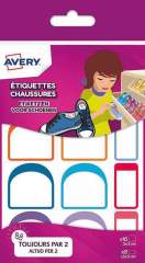 Avery AV-CHAUS12 Etiket Voor Op Schoenen Assorti. 24 Etiketten