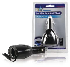 HQ P, sup, usb202 Dubbele Usb Autolader met 12 V Aansluiting