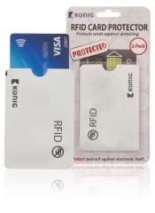 Konig RFID Bankpas / ID-Kaart Beschermhoes Aluminium Zilver