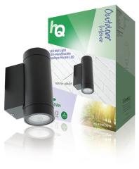 HQ HQLEDWLOUT01 Led Wandlamp Voor Buiten 6 W 190 Lm Zwart