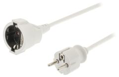 Konig EC103F1WH Stroom Verlengkabel 3 M H05vv-f 3g1,5 Ip20 Wit