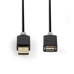 Nedis CCBW60010AT20 Kabel Usb 2.0 A Male - A Female 2.0 M Antraciet