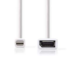 Nedis CCGP37450WT02 Mini-displayport - Displayport-kabel Mini-displayport Male - Displayport Fem
