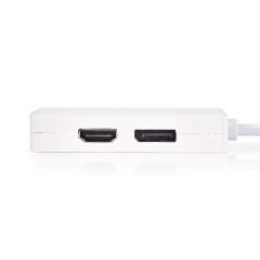 Nedis CCGP37460WT02 Mini-displayport Multi-adapterkabel Mini-displayport Male - Displayport Fema