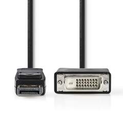 Nedis CCGP37200BK10 Displayport - Dvi-kabel Displayport Male - Dvi-d 24+1-pins Male 1.0 M Zwart