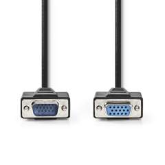 Nedis CCGP59100BK50 Vga-kabel Vga Male - Vga Female 5.0 M Zwart