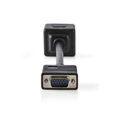 Nedis CCGP59120BK02 Vga-kabel Vga Male - 2x Vga Female 0.2 M Zwart