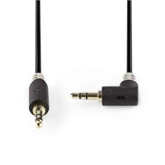 Nedis CABW22600AT05 Stereo Audiokabel 3.5 Mm Male - 3.5 Mm Male Haaks 0.5 M Antraciet