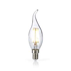 Nedis LEDBFE14CANFT2 Retro Led-gloeilamp E14 Kaars Met Gebogen Punt 4.8 W 470 Lm