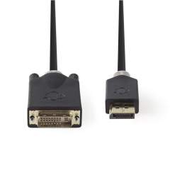 Nedis CCBP37200AT20 Displayport - Dvi-kabel Displayport Male - Dvi-d 24+1-pins Male 2.0 M Antrac