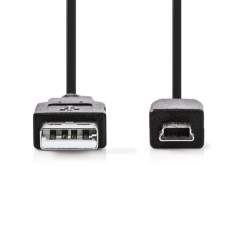 Nedis CCGP60300BK10 Usb 2.0-kabel A Male - Mini 5-pins Male 1.0 M Zwart