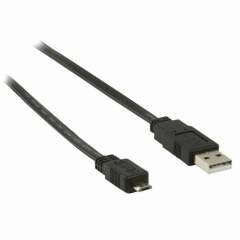 Nedis CCGP60505BK10 Platte Usb 2.0-kabel A Male - Micro-b Male 1.0 M Zwart