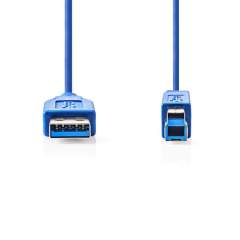 Nedis CCGP61100BU30 Usb 3.0-kabel A Male - B Male 3.0 M Blauw