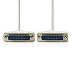 Nedis CCGP52100IV20 Rs232-kabel D-sub 25-pins Male - D-sub 25-pins Male 2.0 M Ivoor