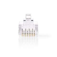 Nedis CCGP89305TP Netwerkconnector Rj45 Male - Voor Stranded Cat6 Utp-kabels 10 Stuks Transparan