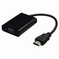 Nedis CCGB34900BK02 Hdmi ?- Vga-kabel Hdmi ?-connector - Vga Female 0.2 M Zwart