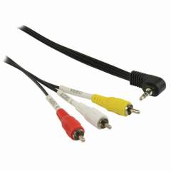 Nedis CVGB22400BK10 3.5 Mm Av-kabel 3.5 Mm Av Male - 3x Rca Male 1.0 M Zwart