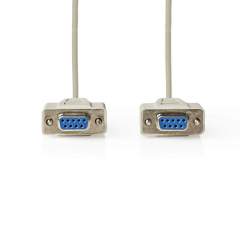 Nedis CCGP52057IV30 Nullmodemkabel D-sub 9-pins Female - D-sub 9-pins Female 3.0 M Ivoor