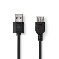 Nedis CCGT60010BK10 Kabel Usb 2.0 A Male - Usb A Female 1.0 M Zwart