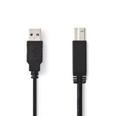 Nedis CCGT60100BK20 Kabel Usb 2.0 A Male - Usb-b Male 2.0 M Zwart