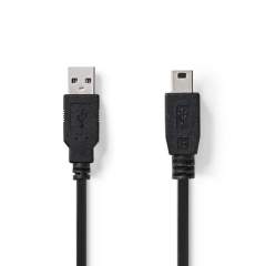 Nedis CCGT60300BK10 Kabel Usb 2.0 A Male - Mini 5-pins Male 1.0 M Zwart