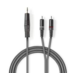 Nedis COTH22200GY30 Stereo Audiokabel 3.5 Mm Male - 2x Rca Male 3.0 M Grijs