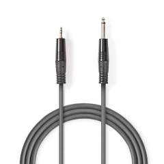 Nedis COTH23200GY30 Stereo Audiokabel 2x 6.35 Mm Male - 3.5 Mm Male 3.0 M Grijs