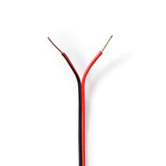 Nedis CAGW0500BK1000 Speaker-kabel 2x 0.50 Mm2 100 M Folieverpakking |zwart/rood