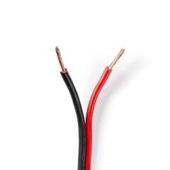 Nedis CAGW1500BK1000 Speaker-kabel 2x 1.50 Mm2 100 M Folieverpakking Zwart/rood