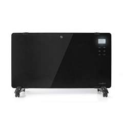 Nedis HTPL20FBK Glazen Paneel Convectorkachel Thermostaat Lcd-scherm 2 Warmtestanden Staand / Wa