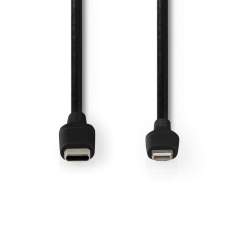 Nedis CCGW39650BK10 Apple Lightning Cable Apple Lightning 8-pin Male - Usb-c&trade; 1.0 M Zwart