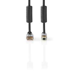 Nedis CCGC61100AT18 Usb 2.0-kabel A Male - B Male 1.8 M Antraciet