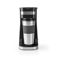 Nedis KACM300FBK 1-kops Koffiezetapparaat Dubbelwandige Reisbeker 0.42 L Zwart