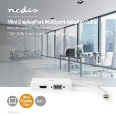 Nedis CCGP37466WT02 Mini-displayport Multipoort-adapterkabel Mini-displayport Male - Vga Female 