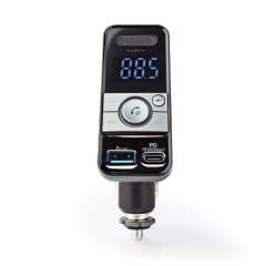 Nedis CATR130BK Fm-zender Voor In De Auto Bluetooth Pro-microfoon Ruisonderdrukking Microsd-kaar