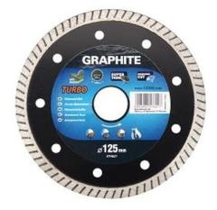 Graphite Diamantschijf 125x22x6,0x1,4mm, Turbo Super Dun, Mpa En13236