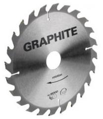 Graphite 57H650 Cirkelzaagblad 165mm, Asgat 30mm, Tanden 24, Dikte 2,8, Vulringen 16/20/25, TCT