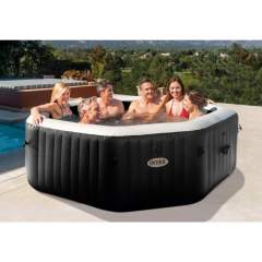 Intex 28462NL PureSpa Jet & Bubble DeLuxe Jacuzzi 6-Persoons Set met Zoutwatersysteem 218/168x71