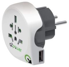 Q2 Power 1,100110 Reisadapter Wereld-naar-europa Usb Geaard