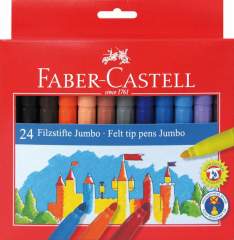 Faber Castell 24 Jumbo Viltstiften Doos 6 Stuks