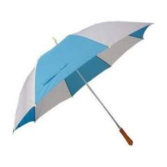 Golf Paraplu met Metalen Stang & Ergonomisch Handvat Blauw/Wit 96 cm