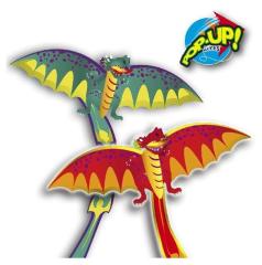 Rhombus Pop-Up 3D Dragon Vlieger Assorti