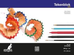 Kangaro K-5550 Tekenblok 270x360mm 200gr 20 Vel. Wit