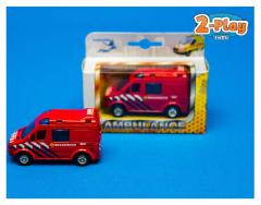 Diecast Pull Back Brandweer 8 cm