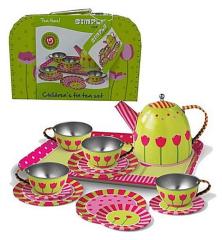 Simply for Kids Tinnen Tulpen Theeservies in Koffer