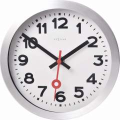 NeXtime NE-3998AR Wandklok Dia. 19 Cm. Geborsteld Aluminium. 'Station'